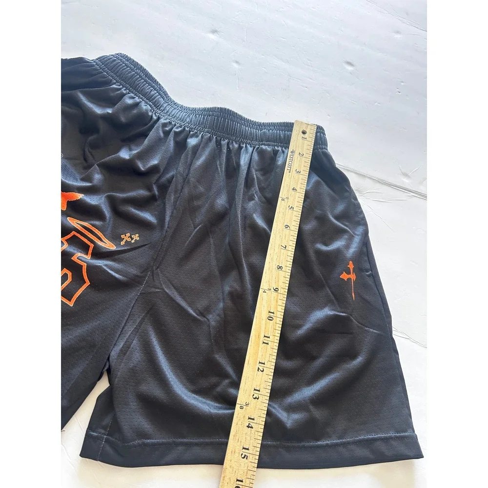 ASAP Worldwide Kids Mesh Basketball Shorts Black SF Praying Hands Graphic Small